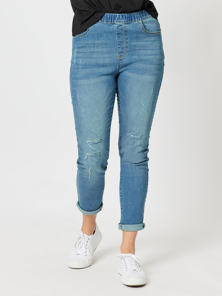 LA Stretch Pull On Jean - Denim