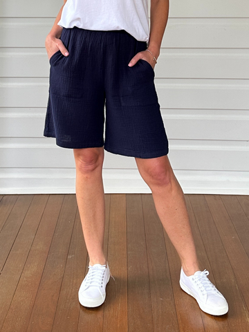 Byron Cotton Short - Navy