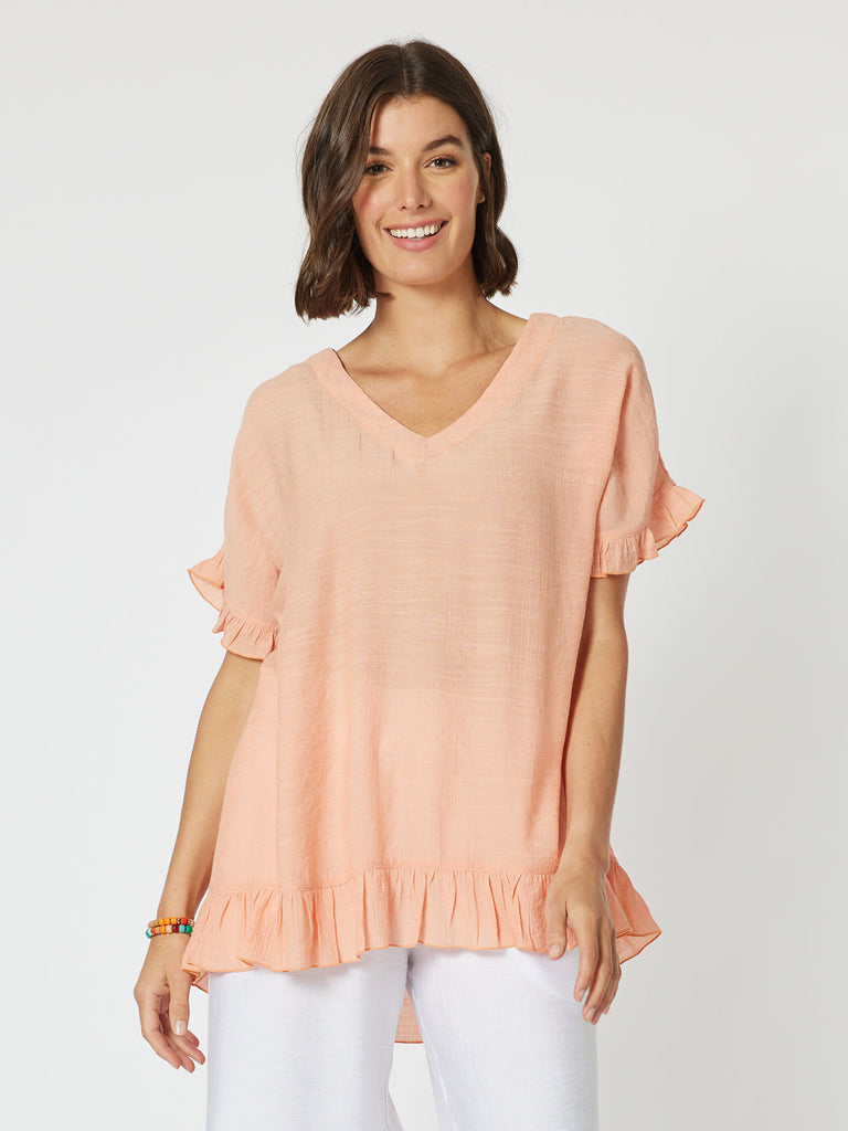 Button Back Top - Melon