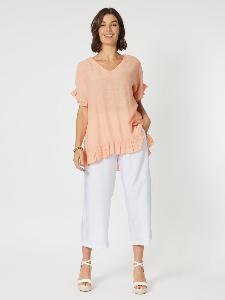 Button Back Top - Melon