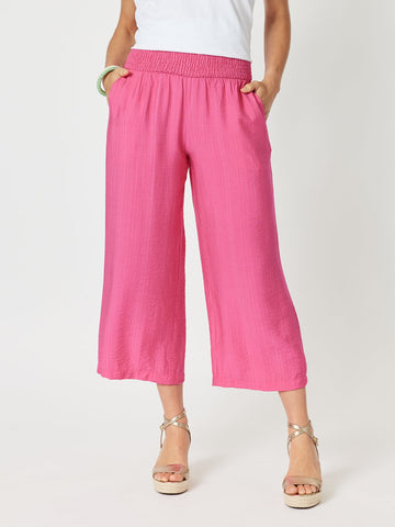 Villa Wide Leg Pull-on Pant - Hot Pink