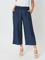 Villa Wide Leg Pant - Navy