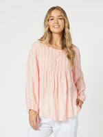 Venice Stripe Tunic - Papaya