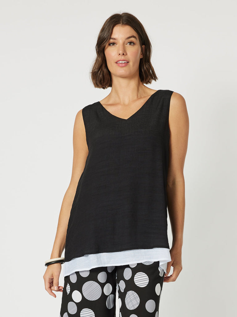 Layered Cami - Black/White