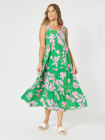 Spring Sleeveless Sun Dress - Emerald