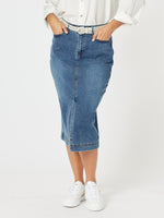 Republic Split Skirt - Denim