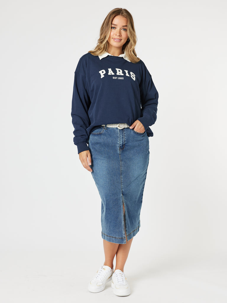 Paris Sweatshirt - Navy