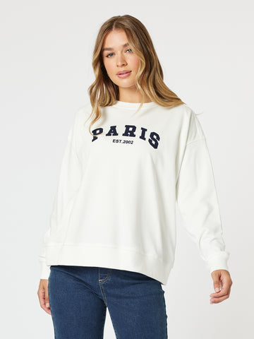 Paris Sweatshirt - White