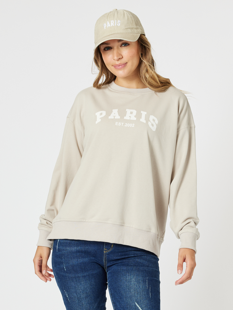 Paris Sweatshirt - Stone