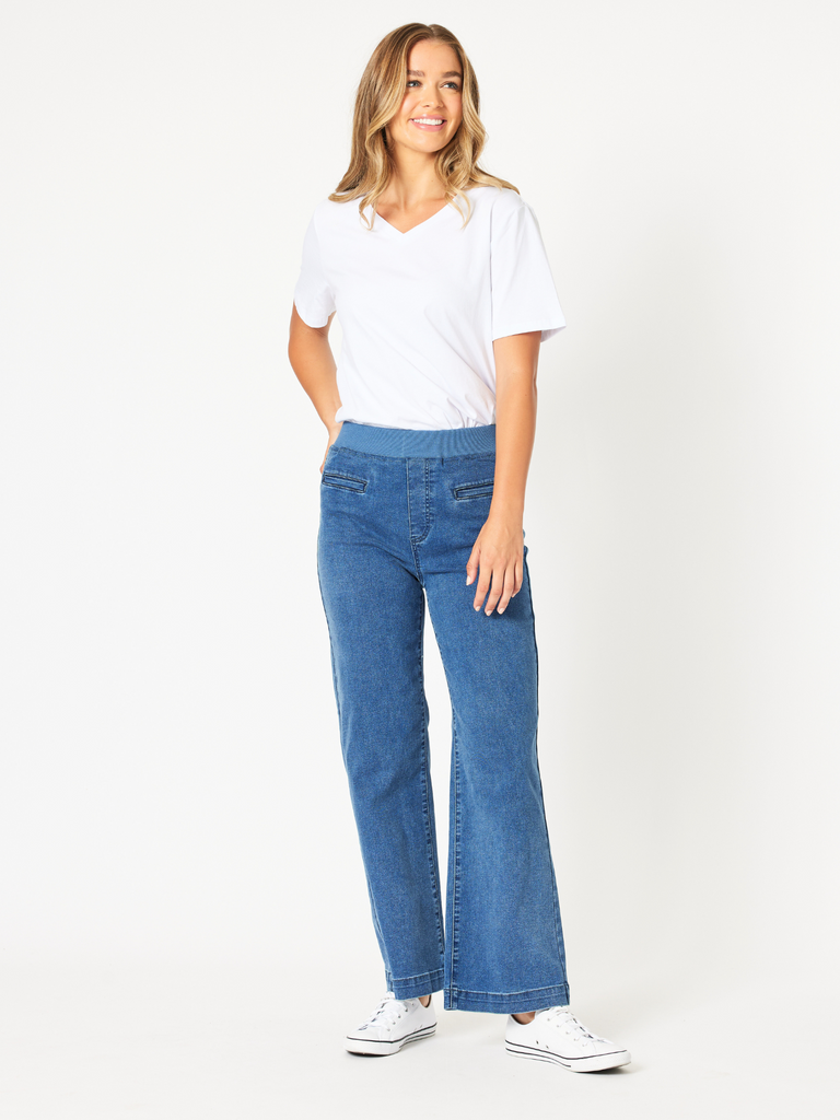 Maddy Wide Leg Jean - Denim