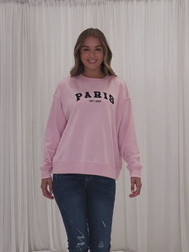 Paris Sweatshirt - Pink