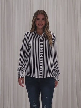 Soho Stripe Shirt - Navy/White