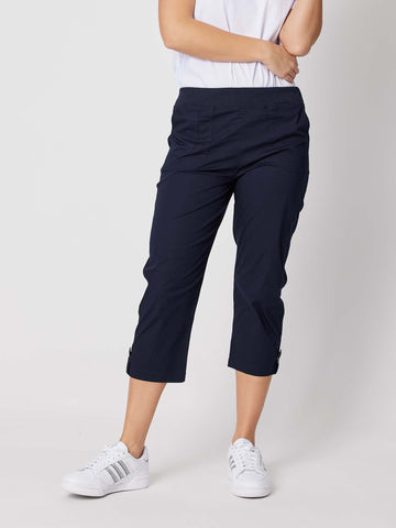 Santorini Cropped Pant - Navy