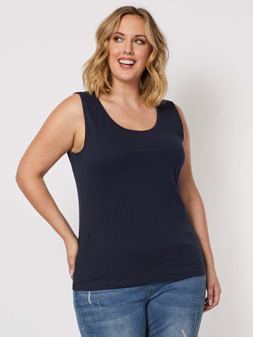 Basic Cotton Cami - Navy