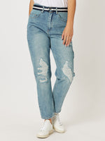 Ivy High Rise Relaxed Mom Jean - Denim