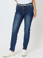 Sammi High Rise Slim Leg Stretch Jean - Dark Denim