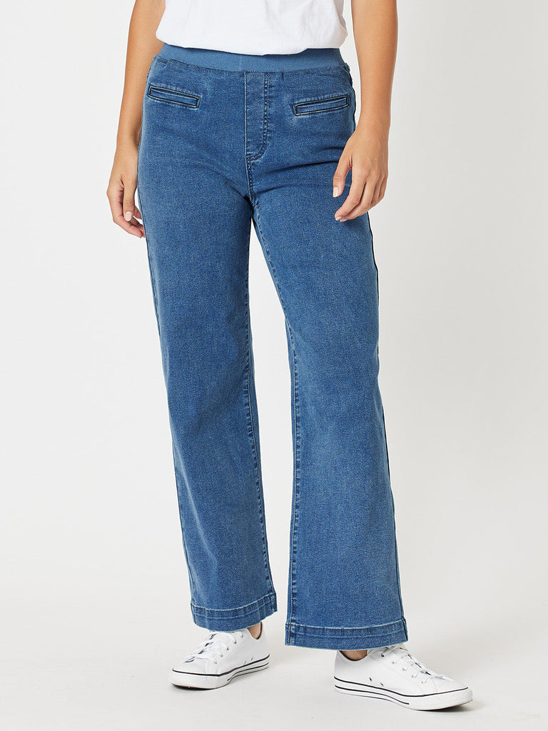 Maddy Wide Leg Jean - Denim