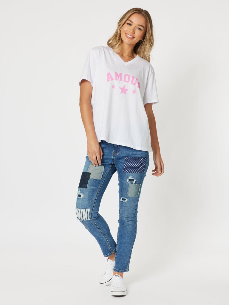 Amour Cotton T-Shirt - Pink