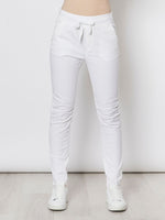 Cotton Slim Leg Jogger Jean - White